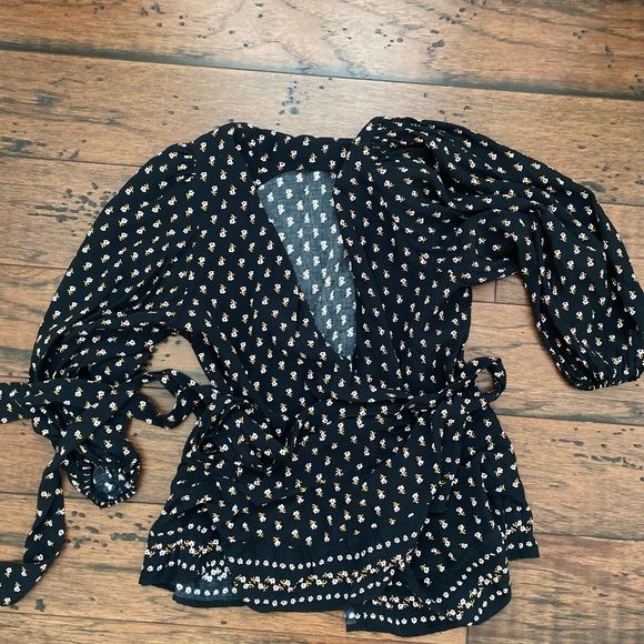 Faithfull x Anthro wrap top tag says large - Picture 1 of 5